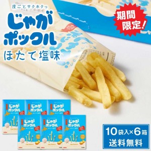 じゃがポックル ほたて塩味 【10袋入 × 6箱セット】期間限定 送料無料 ホタテ塩 カルビー ポテトファーム 北海道 お土産 お菓子 ハロウィン お歳暮 御歳暮【送料無料】