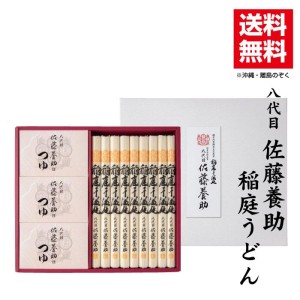 残暑見舞い 稲庭うどん 八代目 佐藤養助 贈答品 ギフト 特製つゆ付 9〜10人前 紙化粧箱入りWY-50N【送料無料】