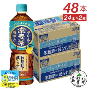 ●9/25は当店限定3％OFFクーポン配布● お茶 ペットボトル 麦茶 ノンカフェイン やかんの濃い麦茶 from爽健美茶 600mlPET×48本 送料無料【送料無料】