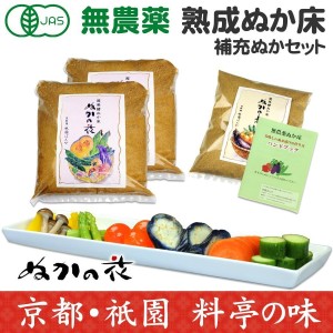 ぬか床 無農薬 無添加 簡単 初心者 漬物 ぬか漬け 人気 おすすめ ぬかごと食べれる ぬかの花２個セット+専用補充ぬか 送料無料【送料無料】