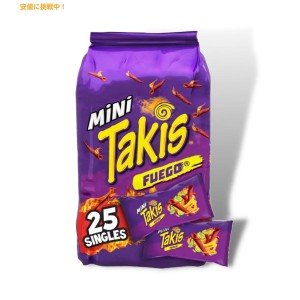 [25袋入り] タキス トルティーヤチップス [フエゴ味] 875g Takis Fuego Tortilla Chips 30.75oz 25ct【送料無料】